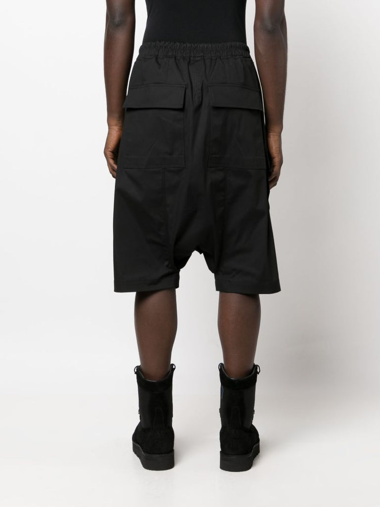 Black Drop-crotch Shorts