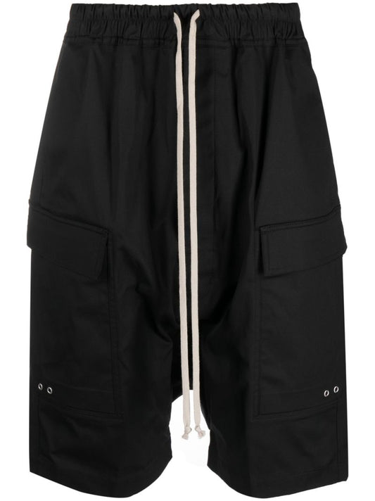 Black Drop-crotch Shorts