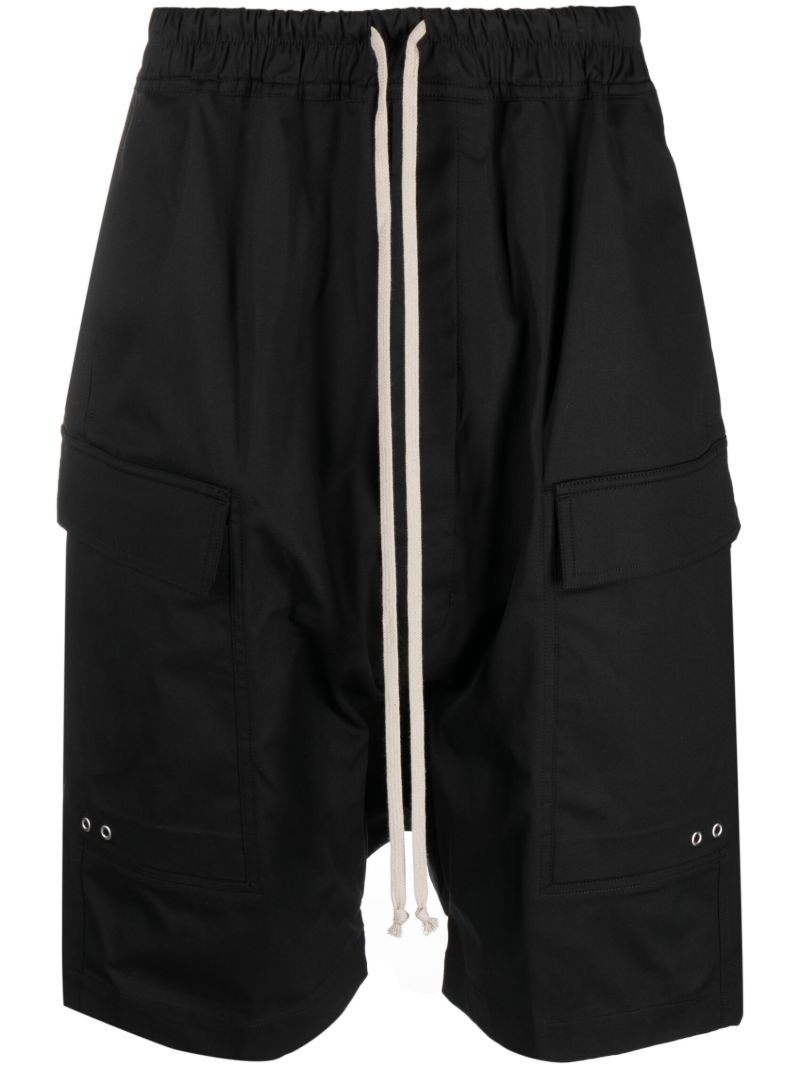 Black Drop-crotch Shorts