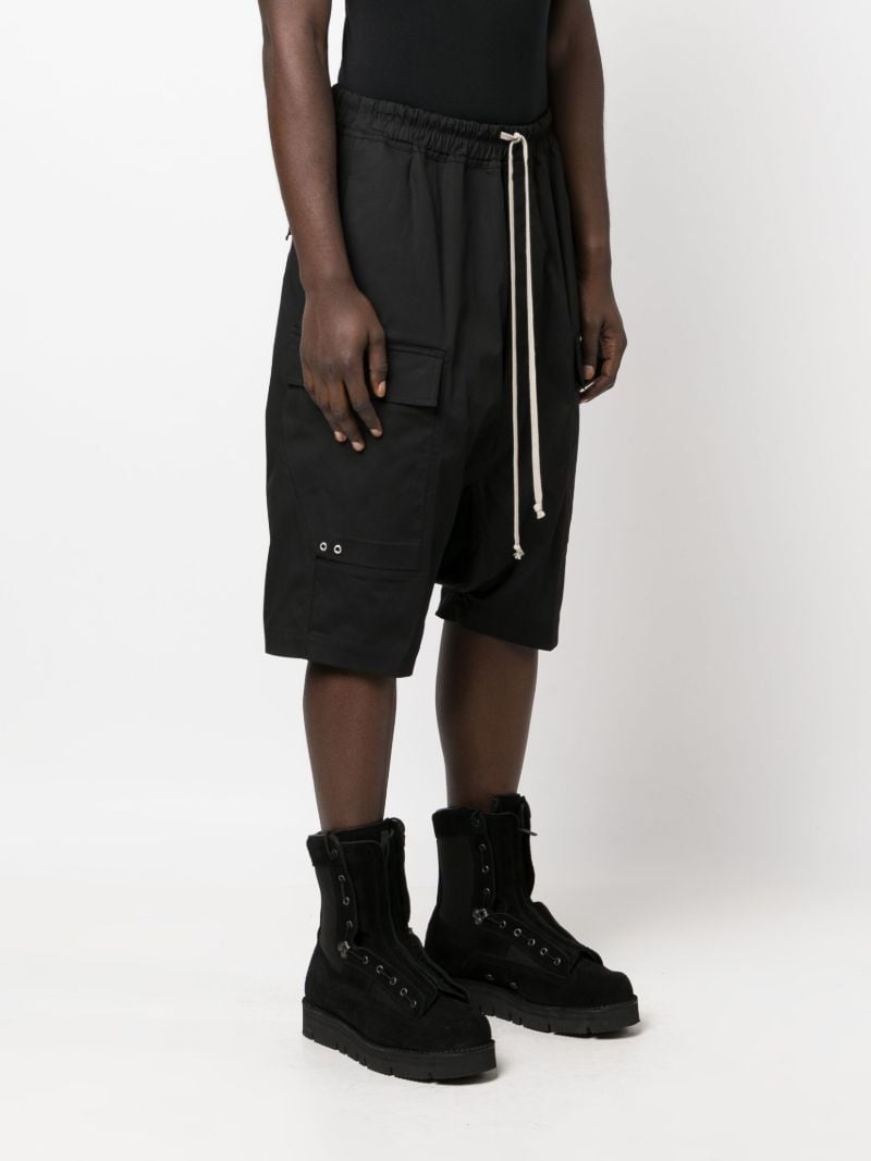 Black Drop-crotch Shorts