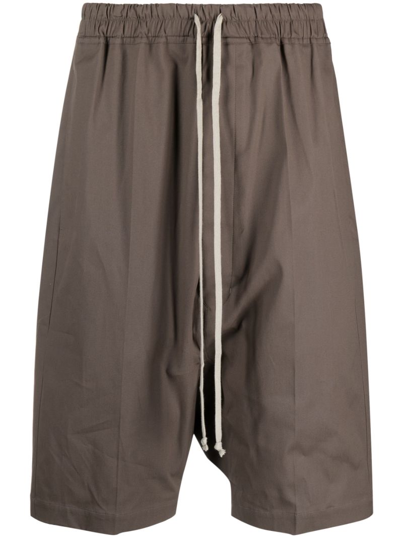 Brown Pods Drawstring Shorts