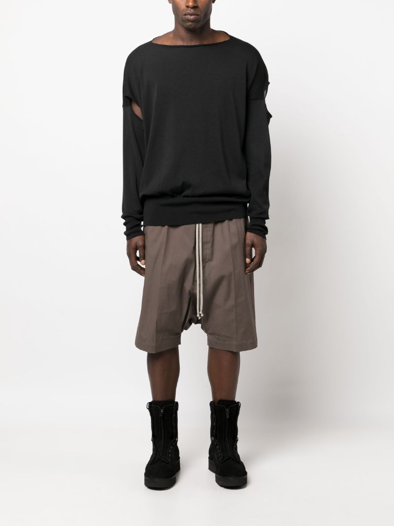 Brown Pods Drawstring Shorts