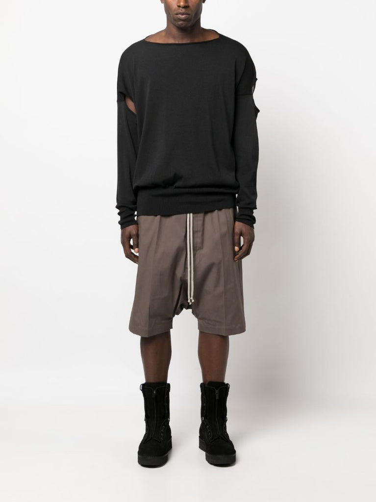 Brown Pods Drawstring Shorts