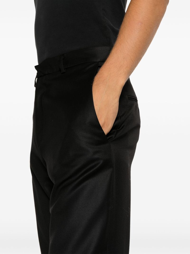 Black Wool Tailored Trousers