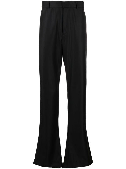 Black Wool Tailored Trousers
