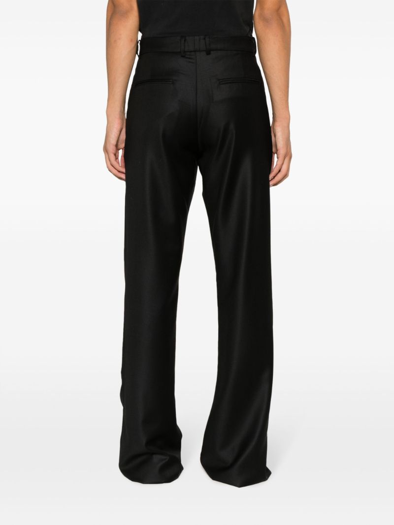 Black Wool Tailored Trousers