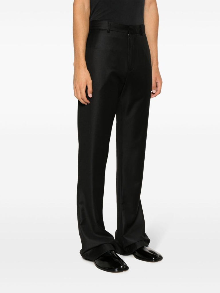 Black Wool Tailored Trousers
