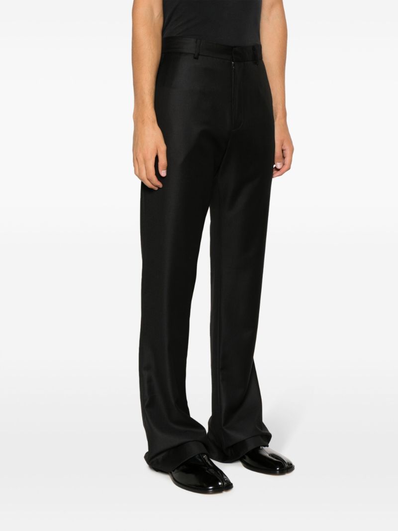 Black Wool Tailored Trousers