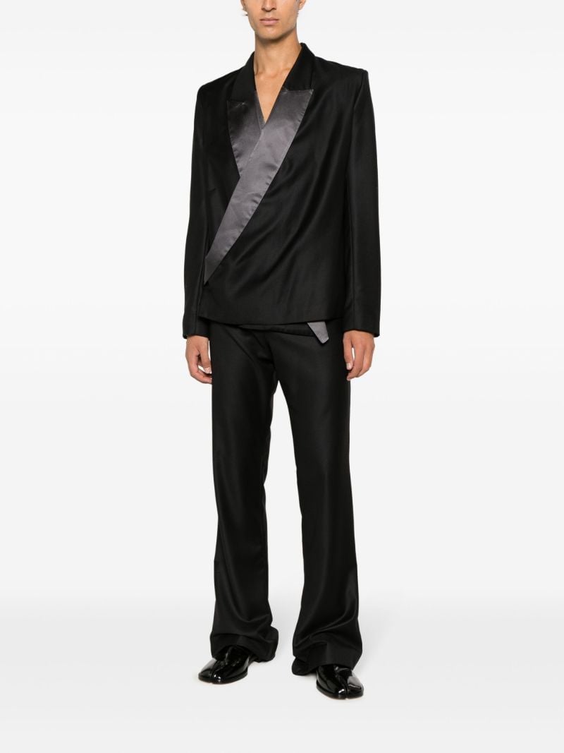 Black Wool Tailored Trousers