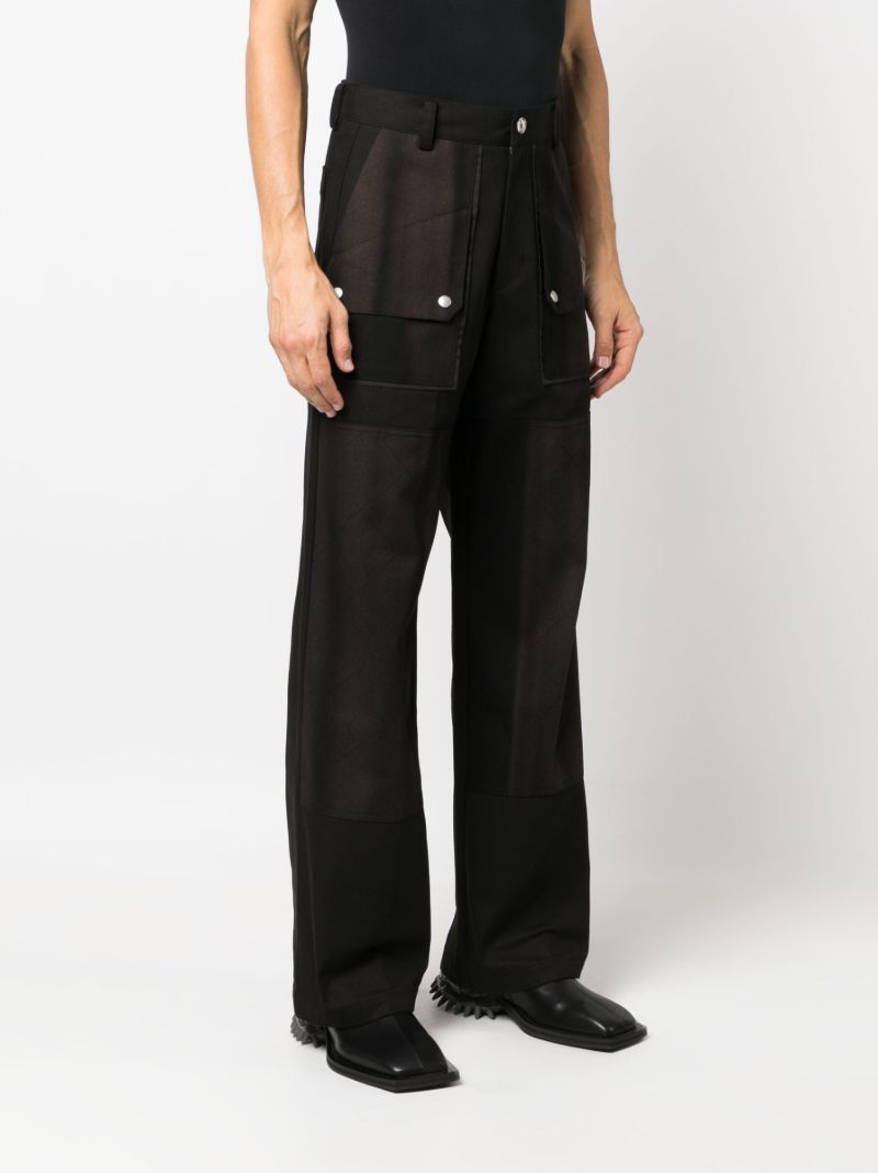 Black Double-knee Cotton Trousers