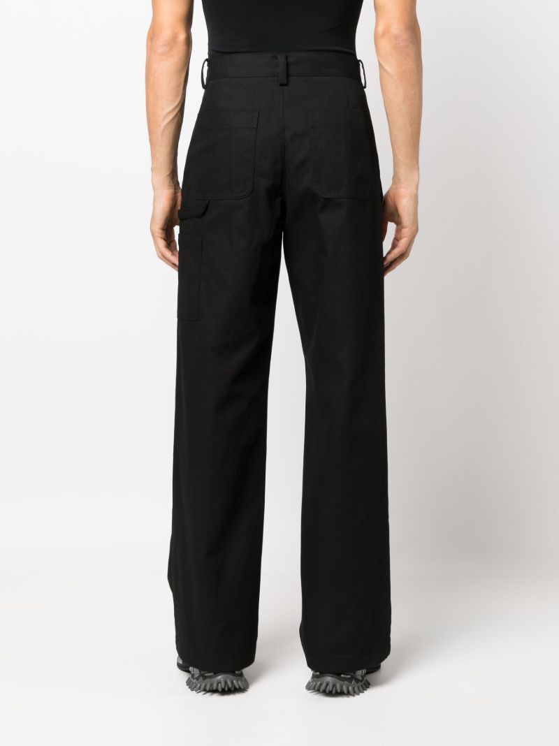 Black Double-knee Cotton Trousers