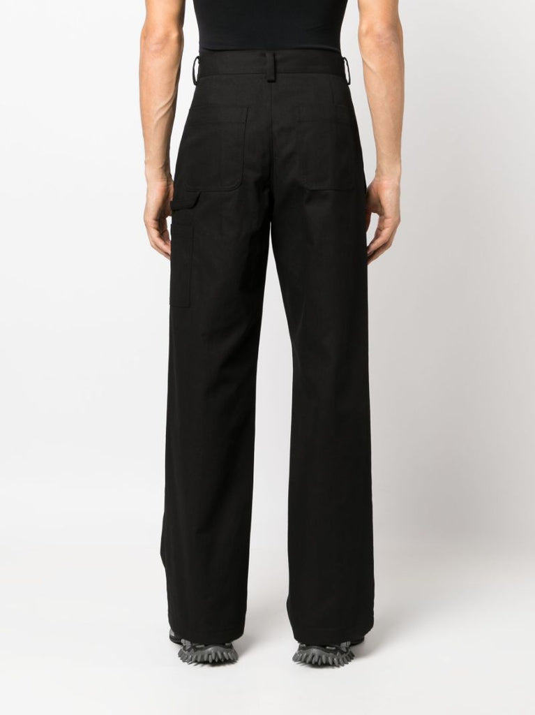 Black Double-knee Cotton Trousers