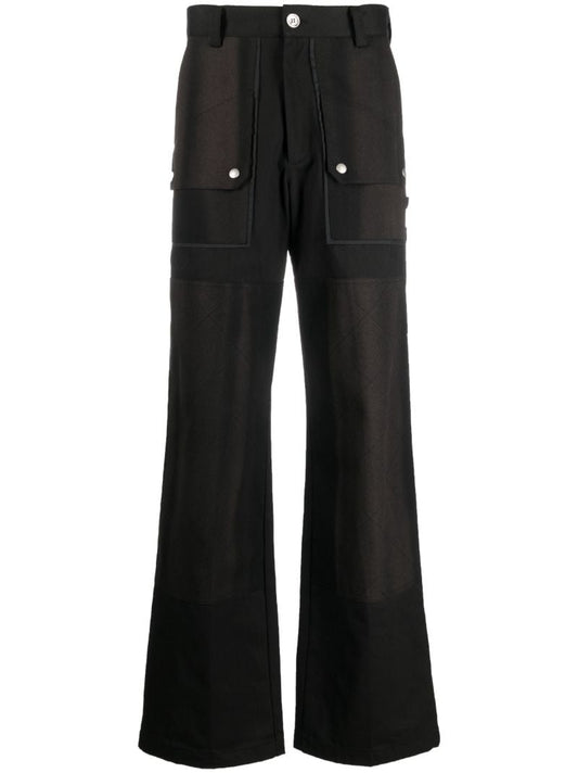 Black Double-knee Cotton Trousers
