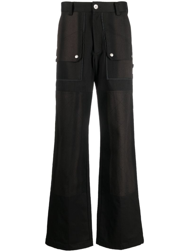 Black Double-knee Cotton Trousers