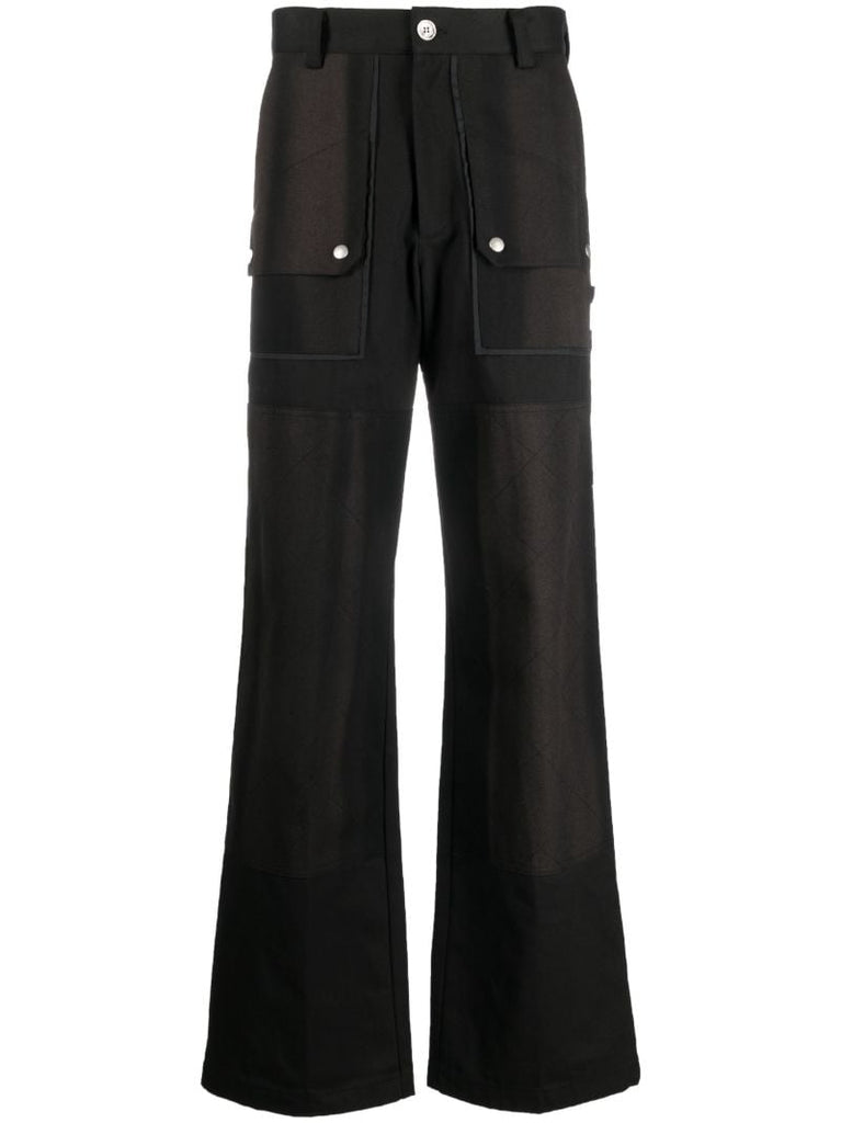Black Double-knee Cotton Trousers