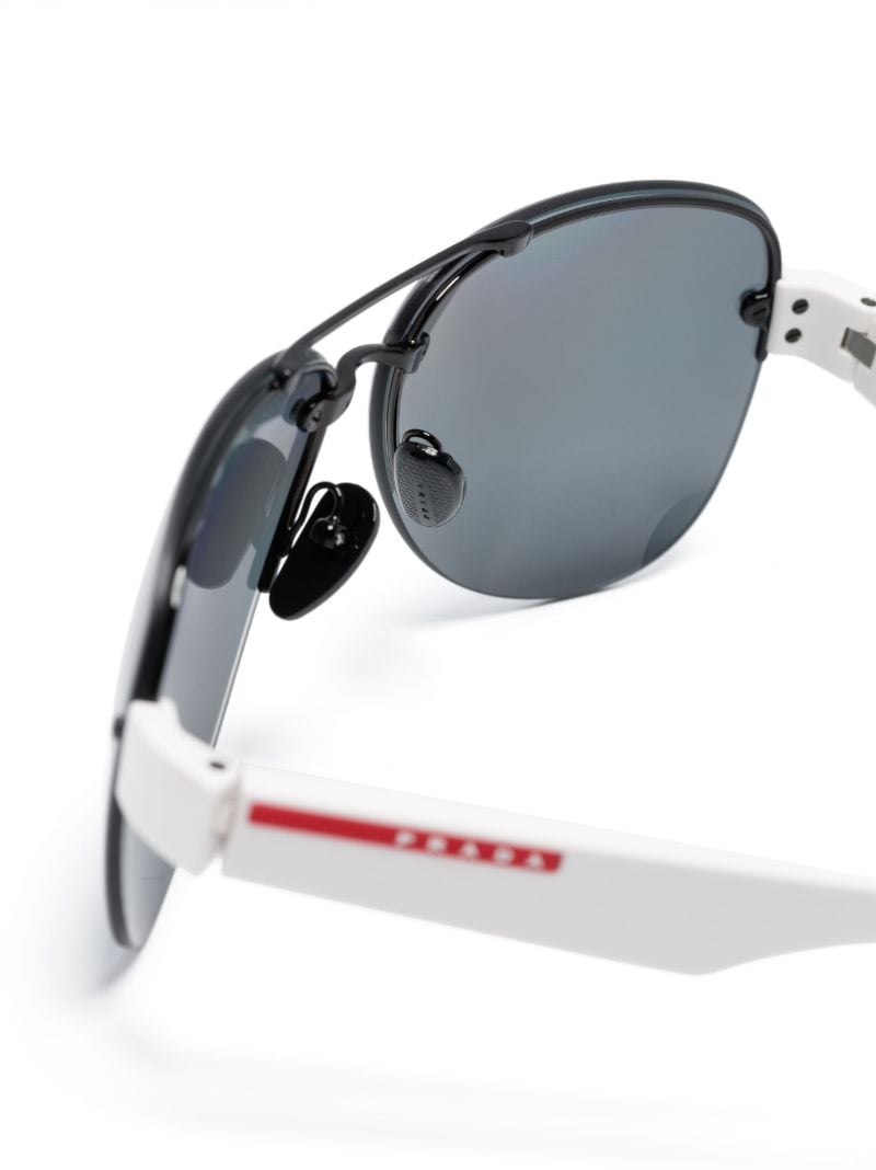 Black Linea Rossa Pilot Frame Sunglasses