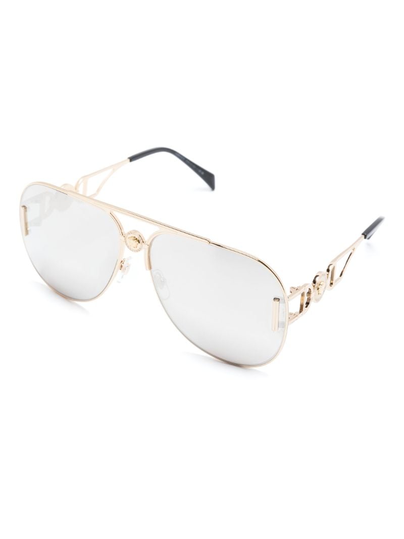 Gold-tone Medusa Pilot-frame Sunglasses