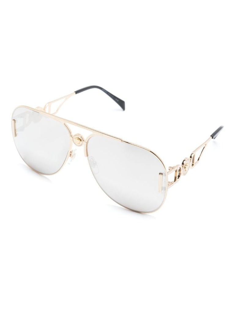 Gold-tone Medusa Pilot-frame Sunglasses