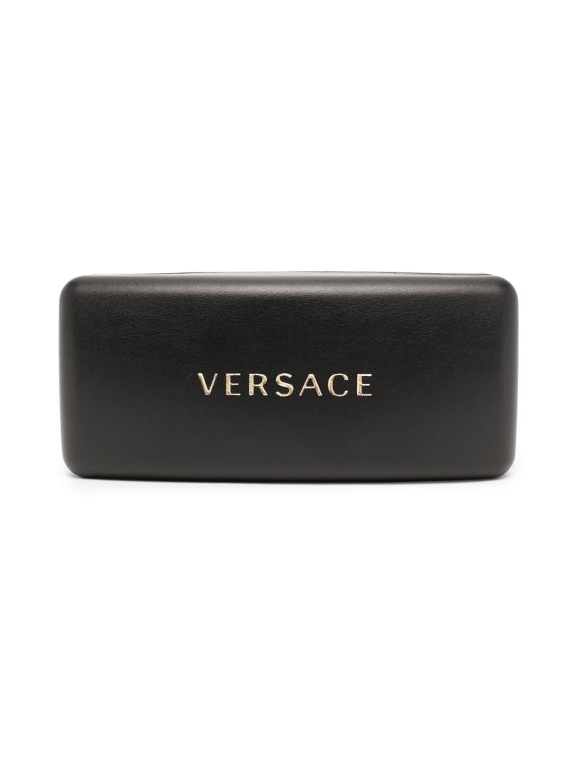 Black Greca Rectangular Sunglasses