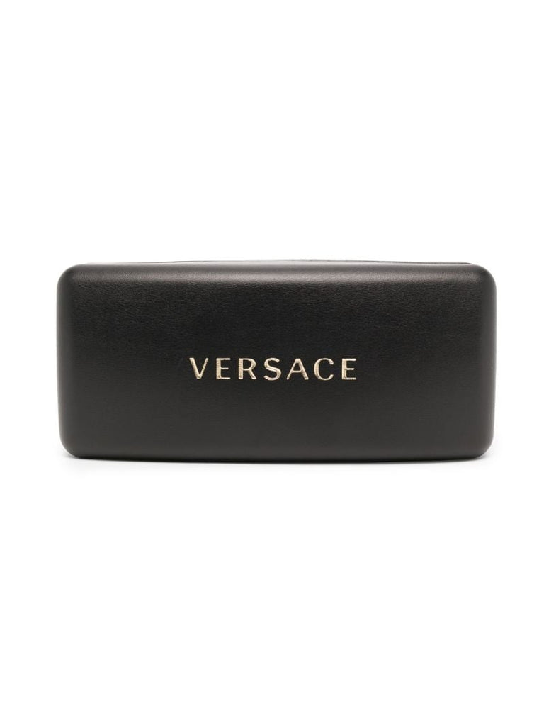 Black Greca Rectangular Sunglasses