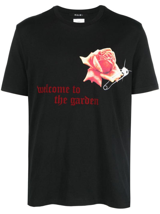Black Rose Garden Kash Cotton T-shirt