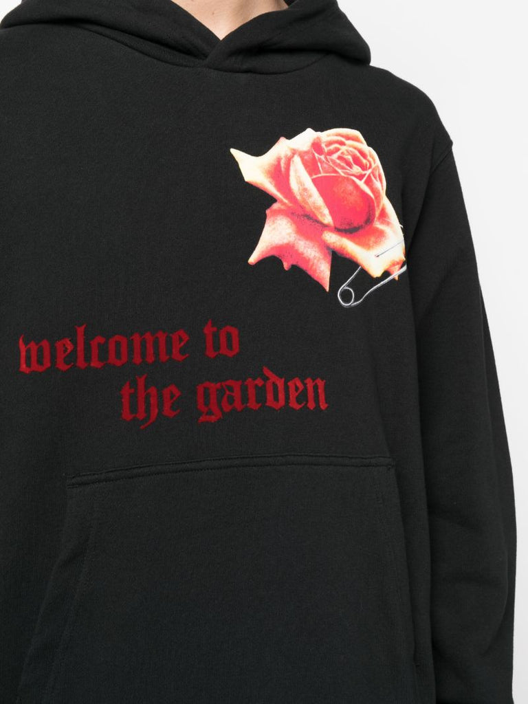 Black Rose Garden Kash Cotton Hoodie