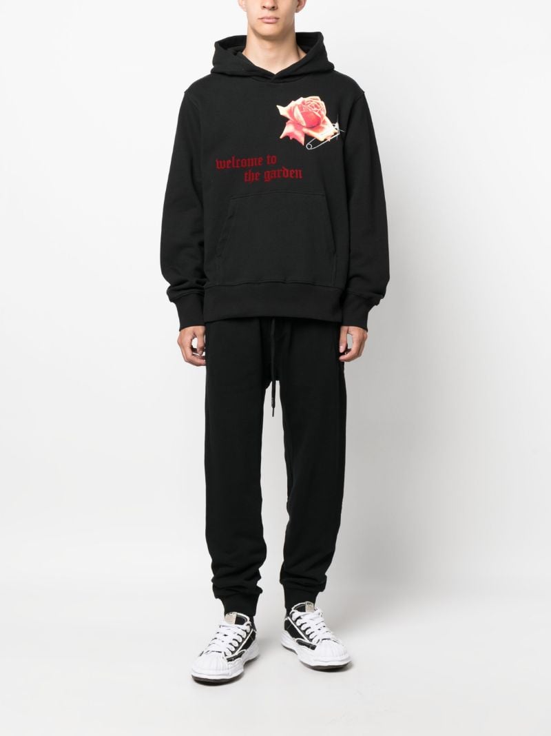 Black Rose Garden Kash Cotton Hoodie