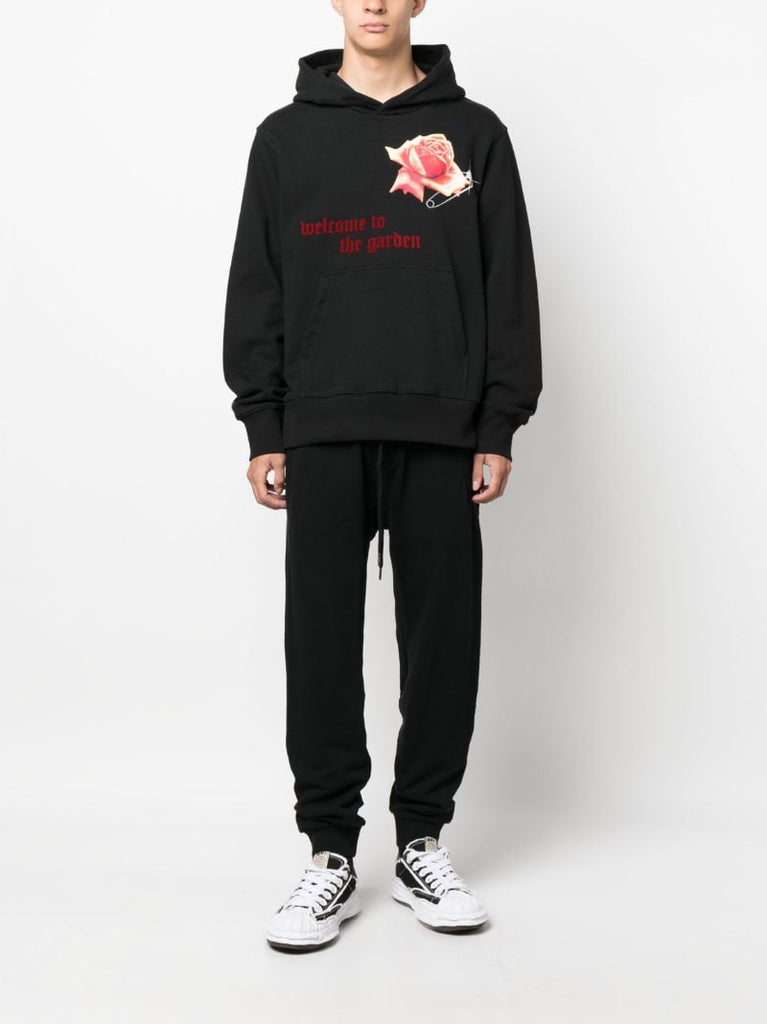 Black Rose Garden Kash Cotton Hoodie