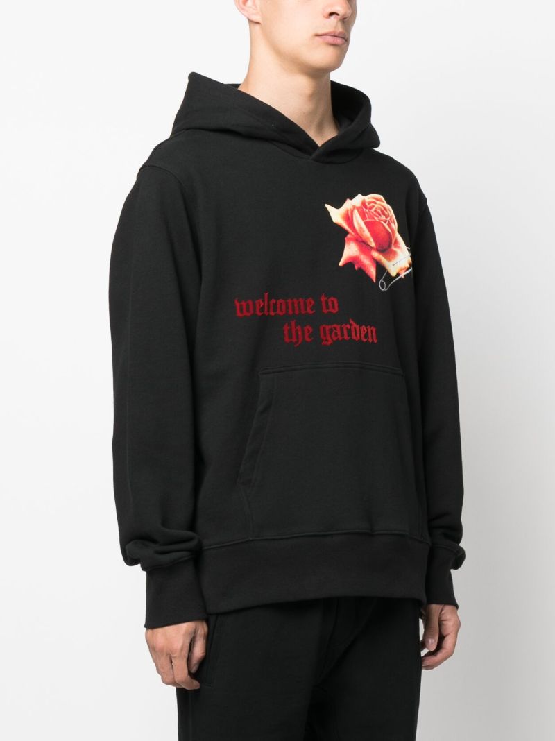 Black Rose Garden Kash Cotton Hoodie