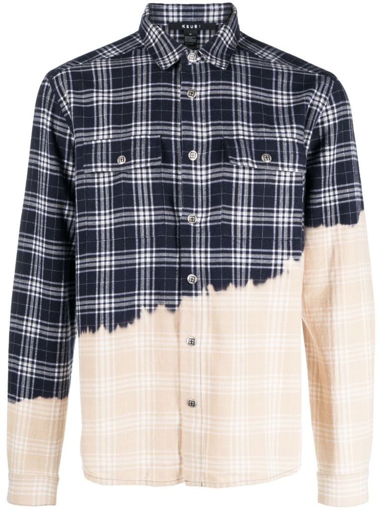 Blue Paradox Check Cotton Shirt