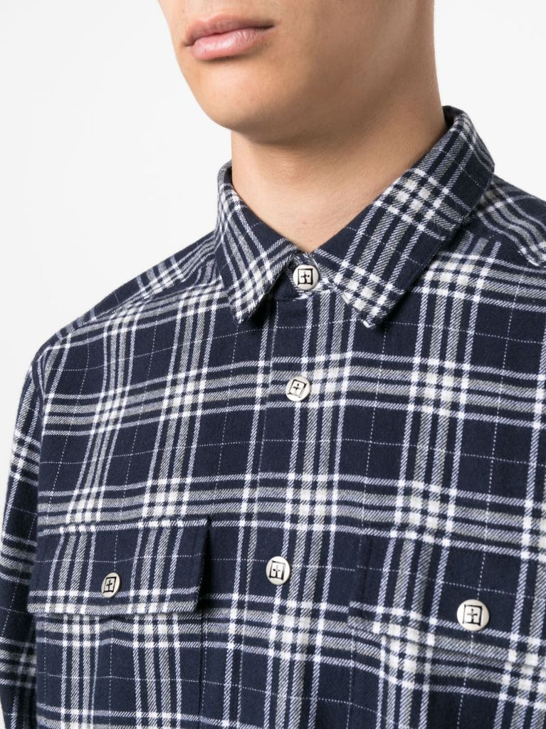 Blue Paradox Check Cotton Shirt