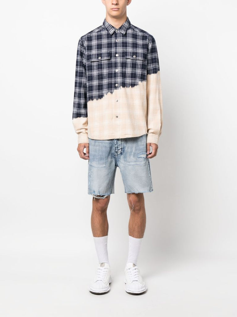 Blue Paradox Check Cotton Shirt