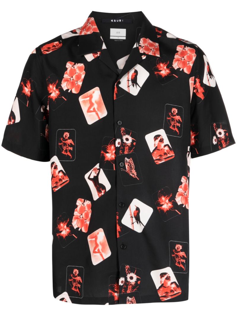 Black Icons Resort Printed Shirt