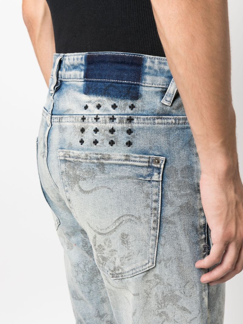 Grey Ripped Detail Denim Jeans