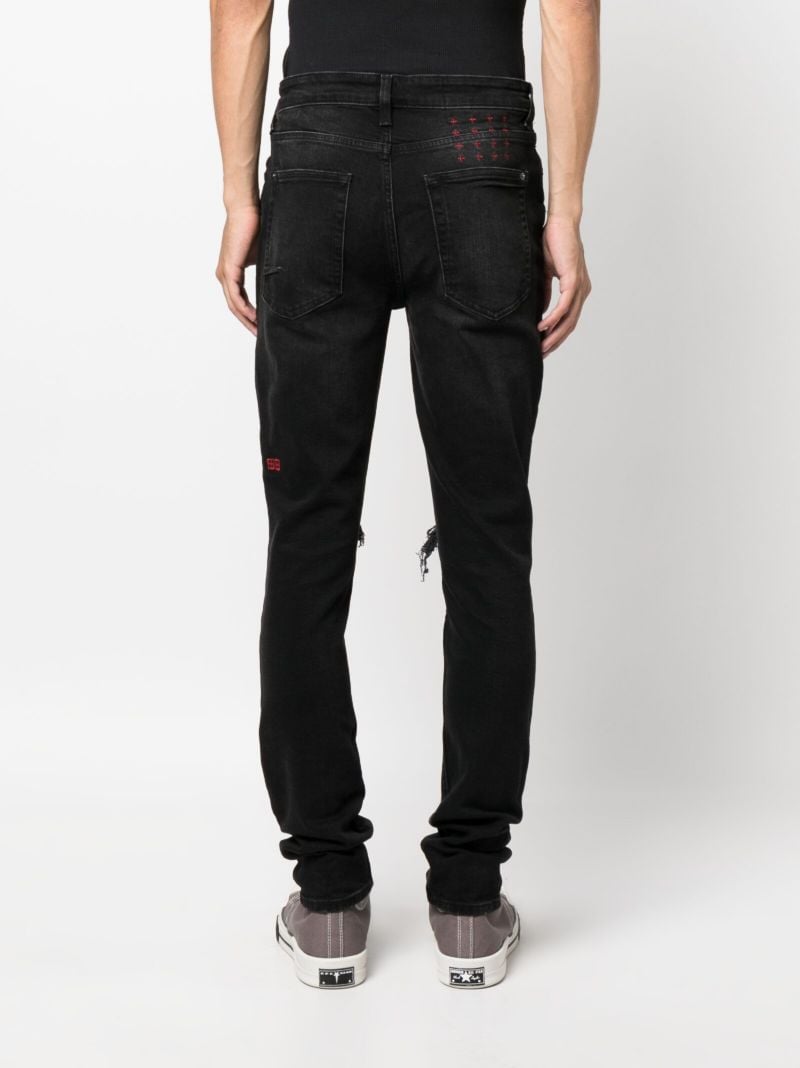 Black Ripped Detail Denim Jeans