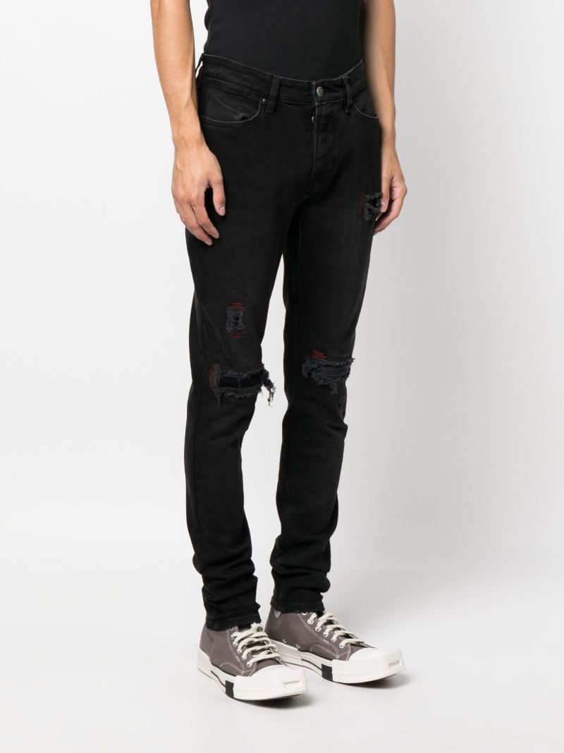 Black Ripped Detail Denim Jeans