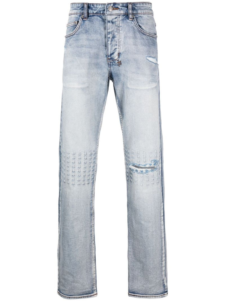 Blue Hazlow Enjoy Straight-leg Jeans