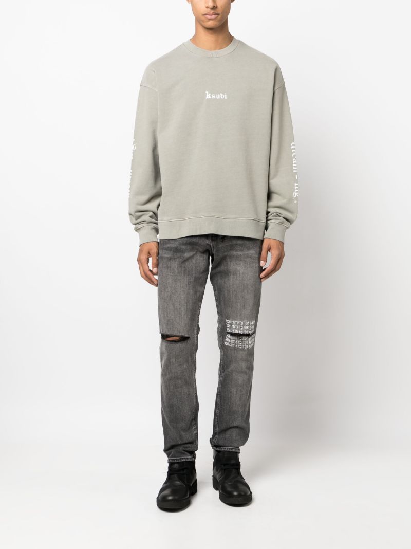 Black Wolfgang Rose Patch Jeans