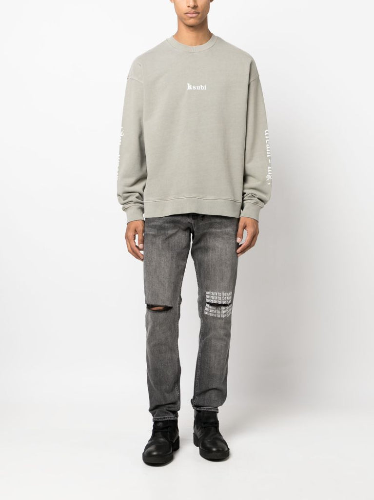 Black Wolfgang Rose Patch Jeans