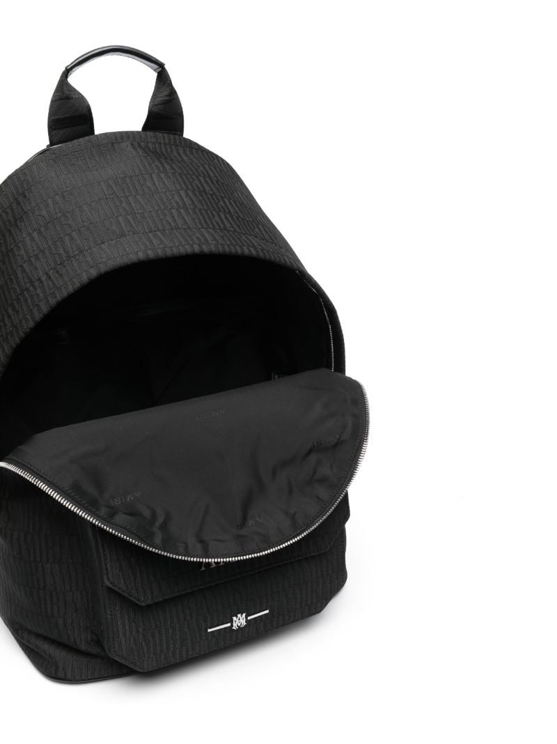 Black Jacquard Monogram Backpack