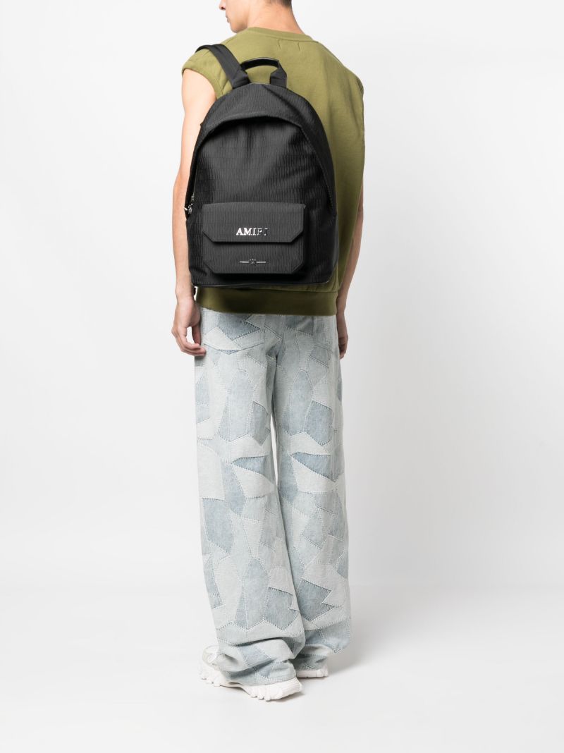 Black Jacquard Monogram Backpack