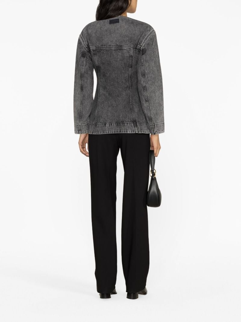 Grey Faded Denim Blazer