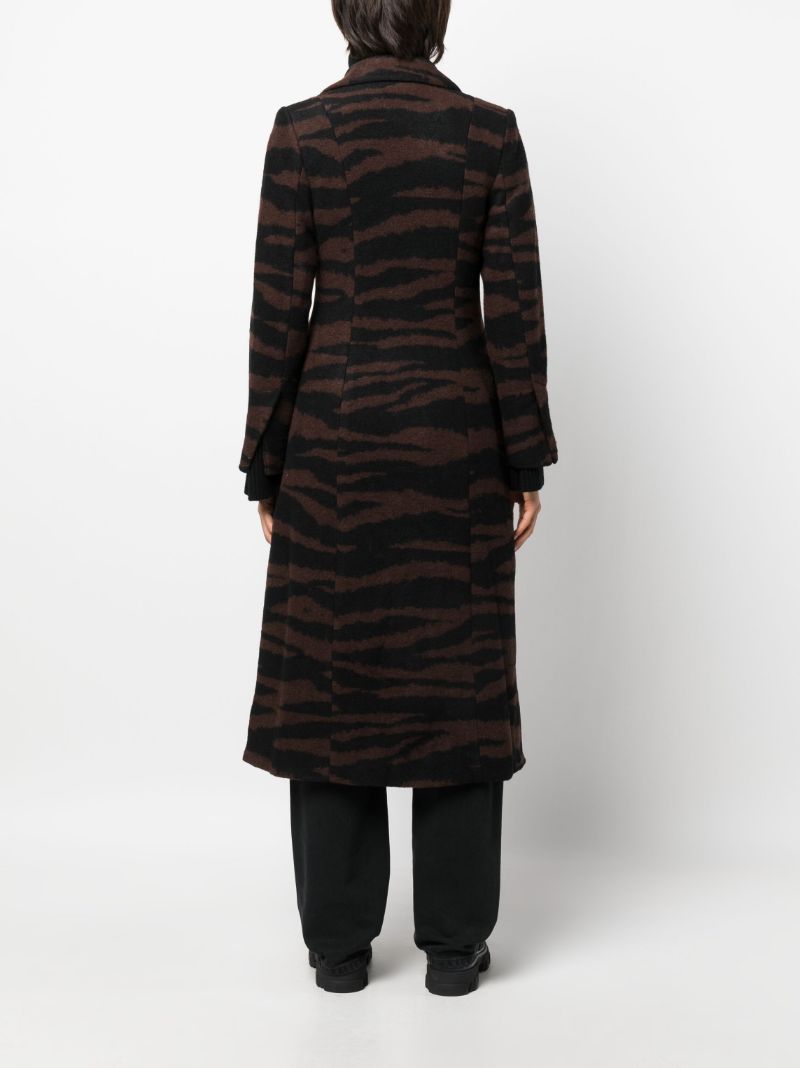 Black Tiger-jacquard Coat