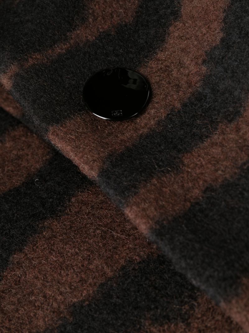 Black Tiger-jacquard Coat