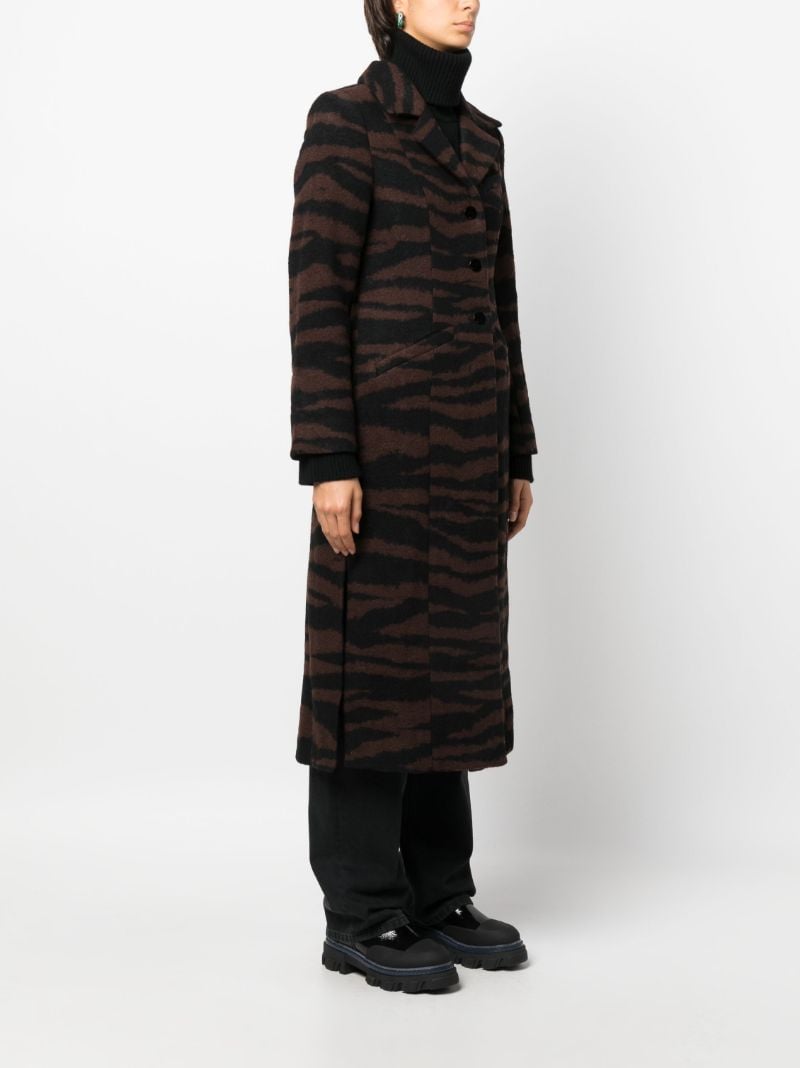 Black Tiger-jacquard Coat