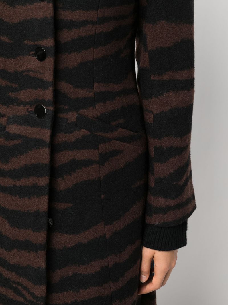 Black Tiger-jacquard Coat