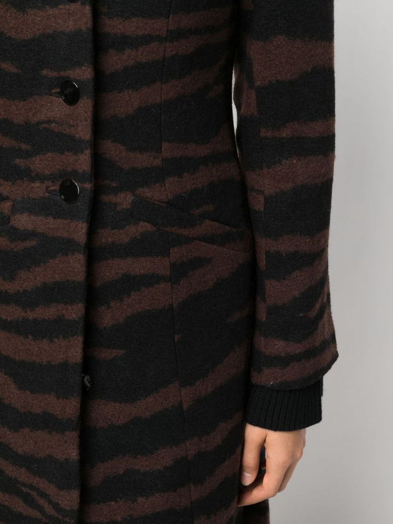 Black Tiger-jacquard Coat