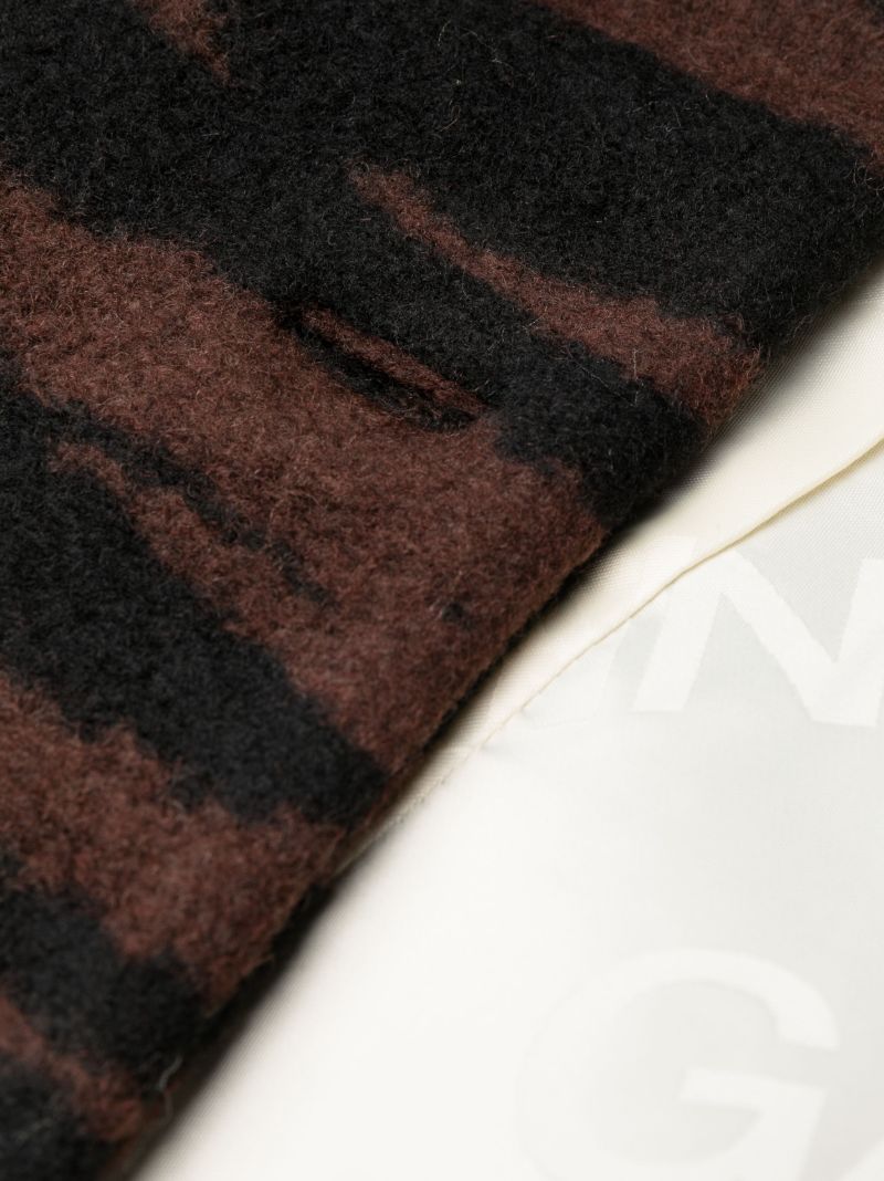 Black Tiger-jacquard Coat
