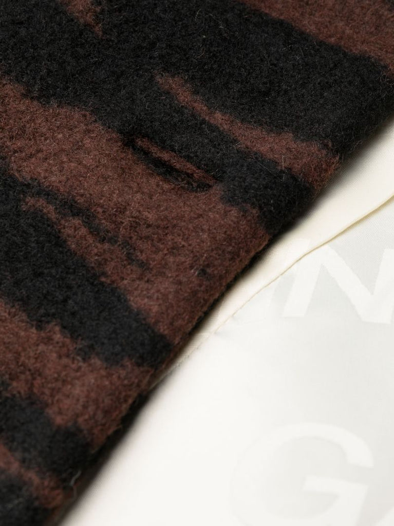 Black Tiger-jacquard Coat