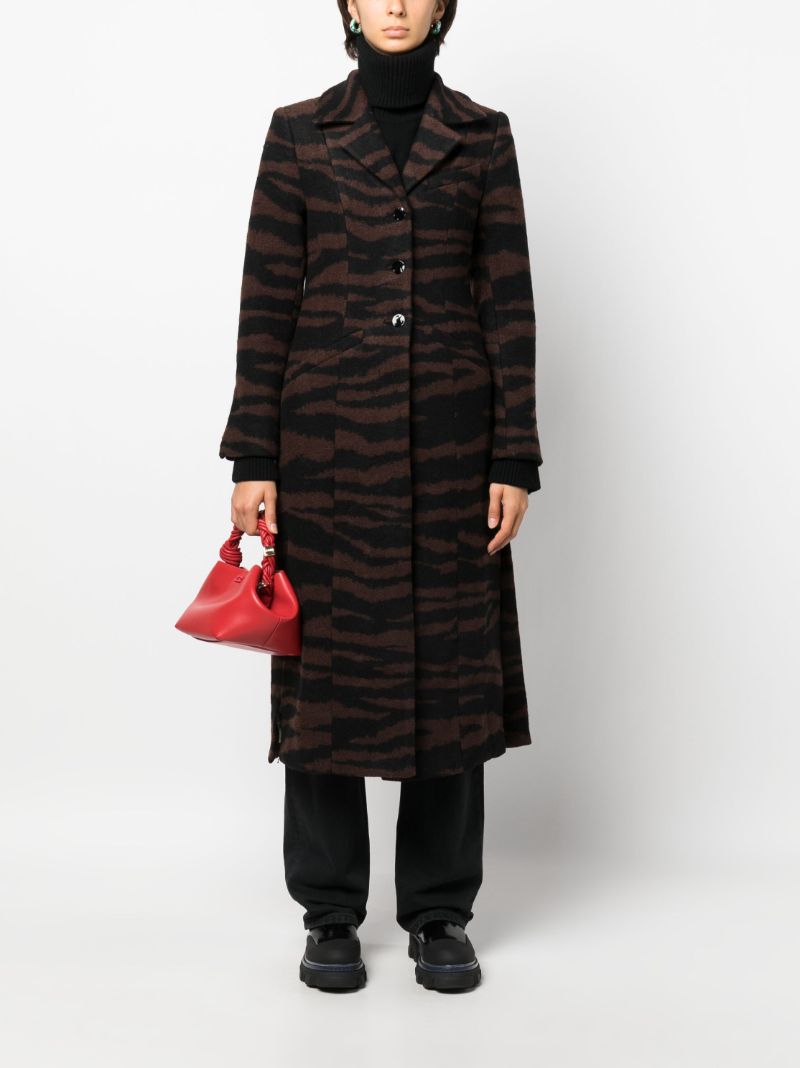 Black Tiger-jacquard Coat